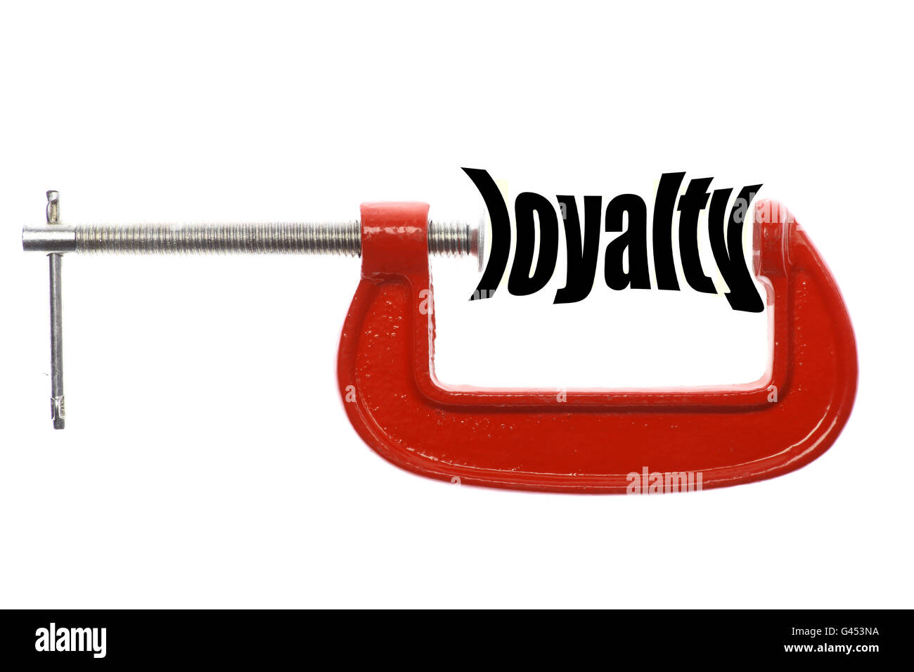 The Word loyalty Is Compressed With A Vice Stock Photo Alamy