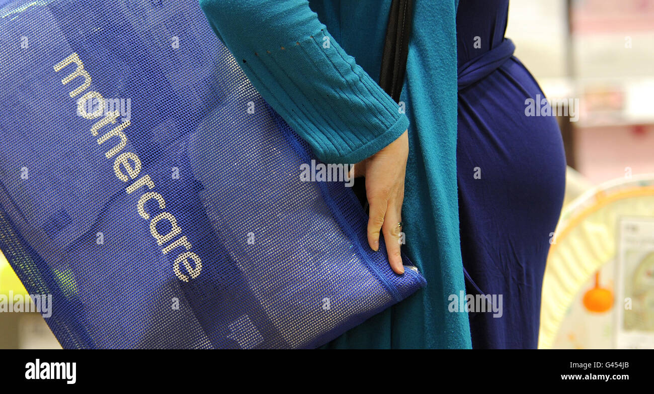 A general view of inside a Mothercare store in Denton, Manchester Stock