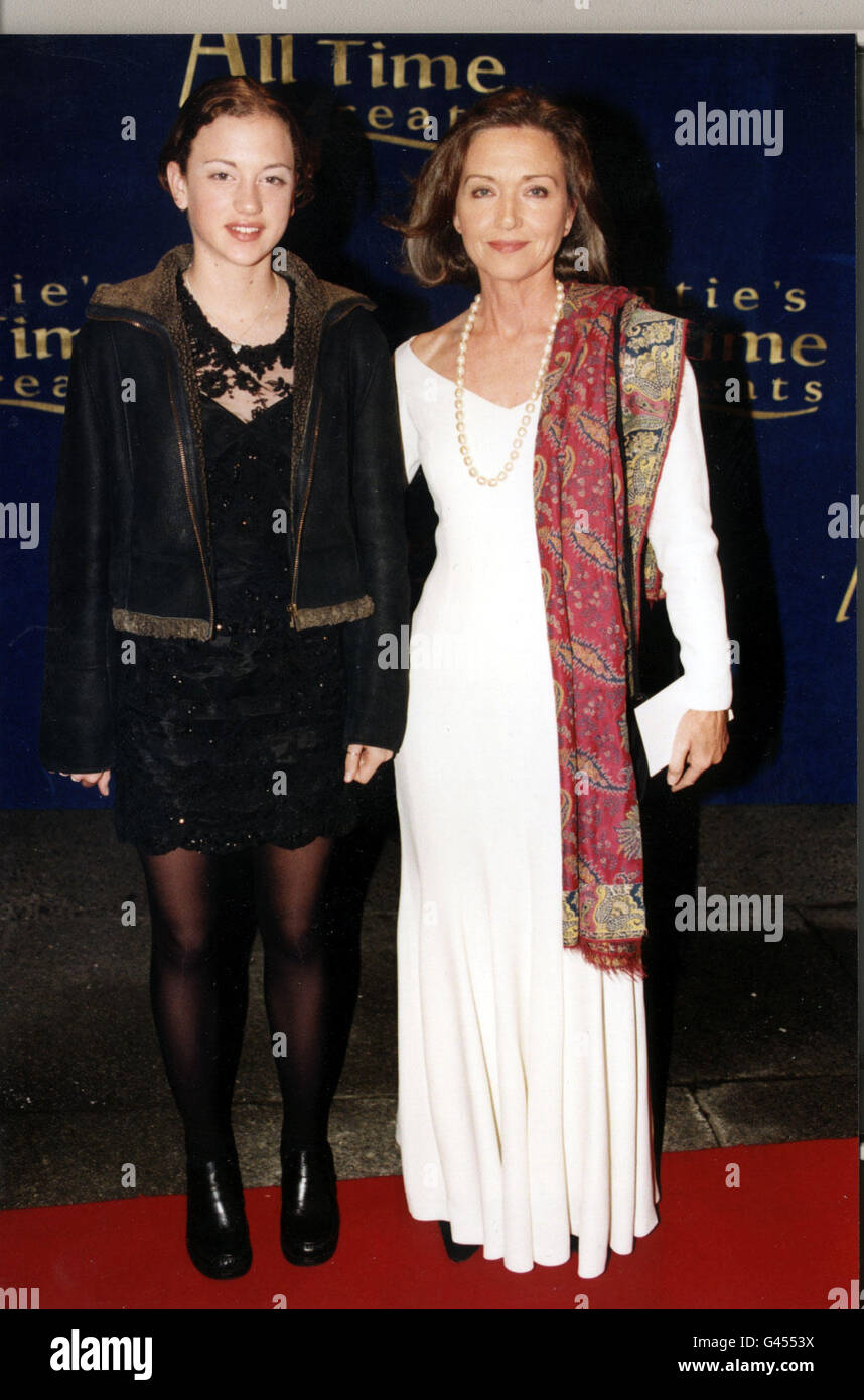 Newsreader Anna Ford and her daughter attend a party to celebrate 60 of BBC television in London. Stock Photo