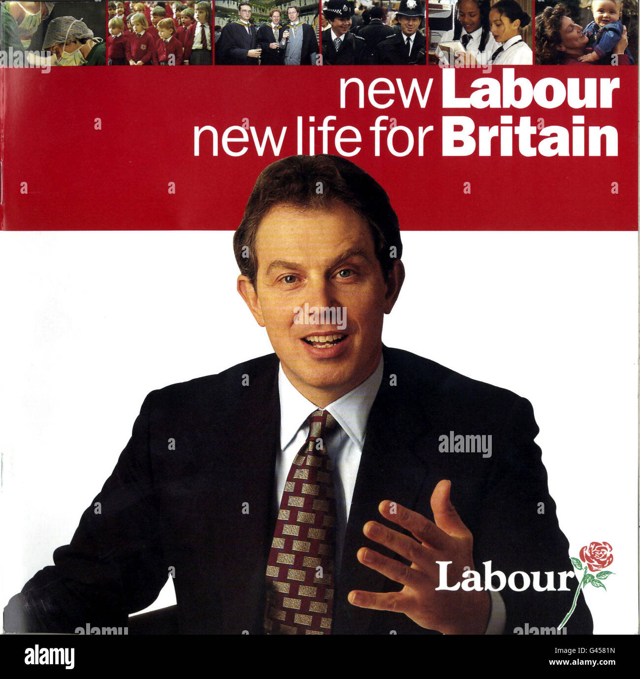 The front cover of the Labour party preelection manifesto, which was