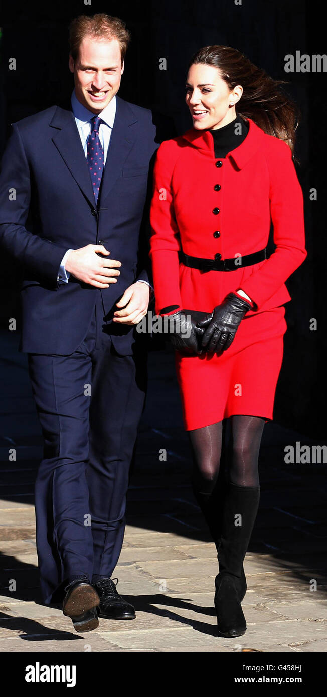 Prince William and Kate Middleton visit St Andrews Stock Photo Alamy