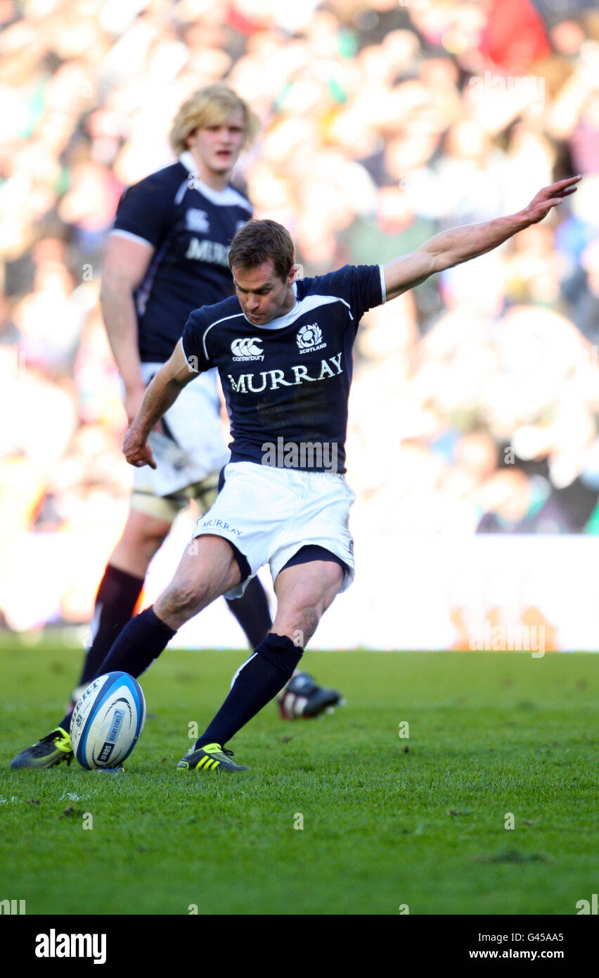 Scotlands chris paterson rbs 6 nations match murrayfield hi-res stock ...