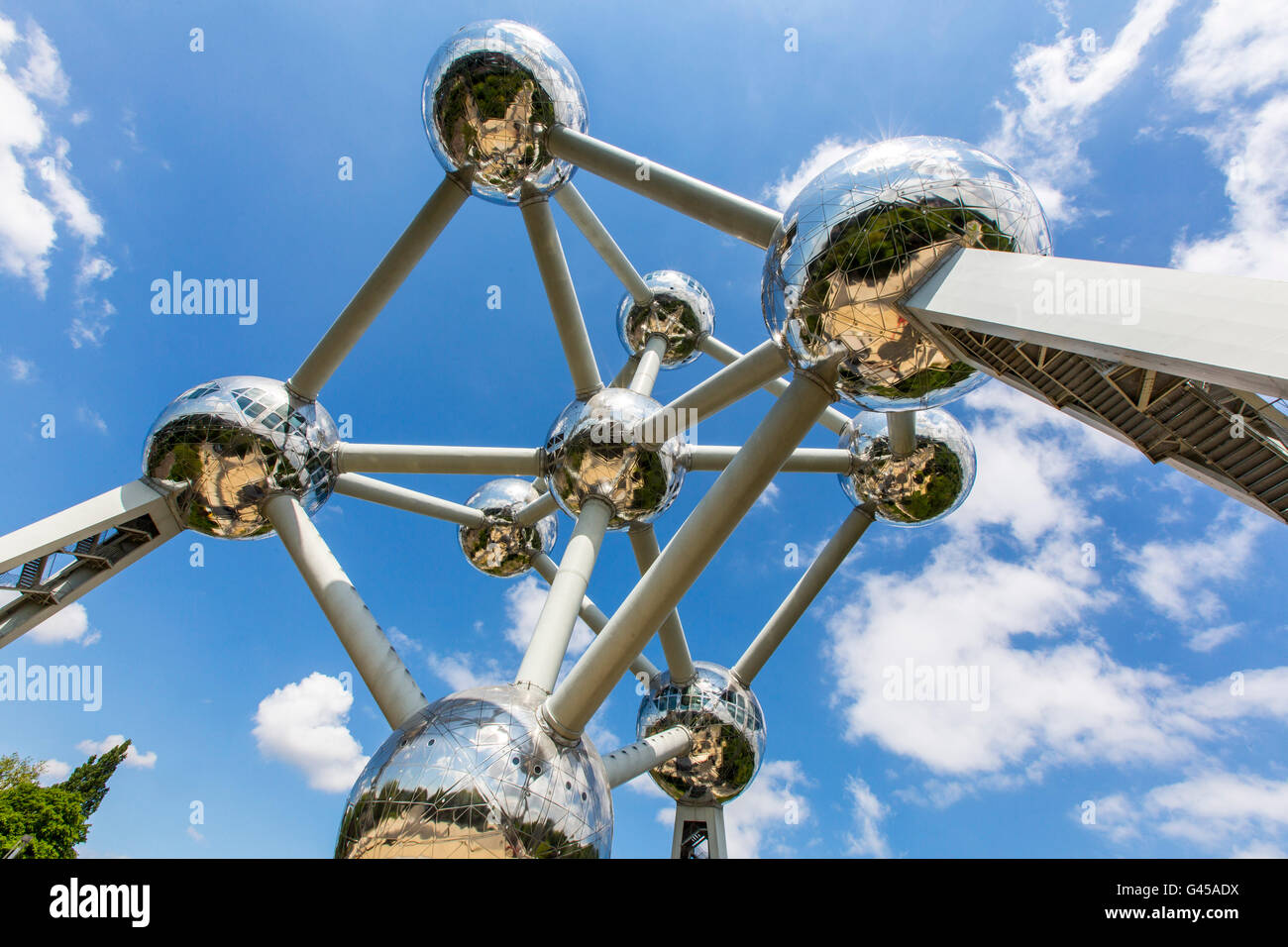 The Atomium in Brussels, Belgium, at the exhibition grounds, Stock Photo