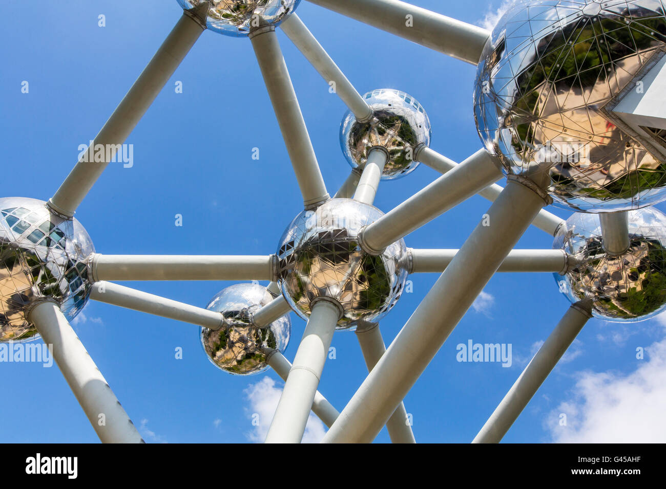 The Atomium in Brussels, Belgium, at the exhibition grounds, Stock Photo