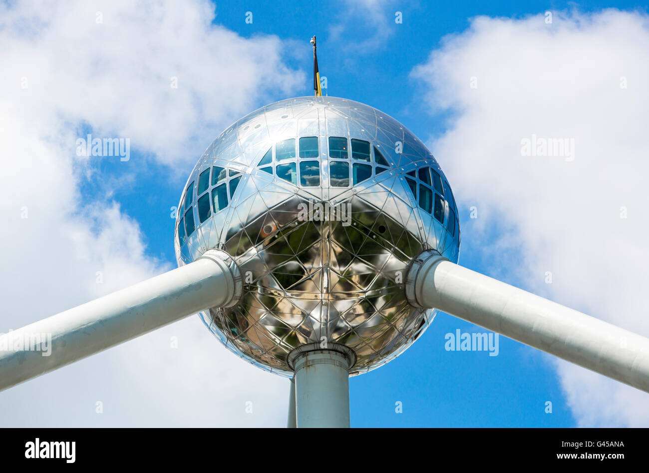 The Atomium in Brussels, Belgium, at the exhibition grounds, Stock Photo