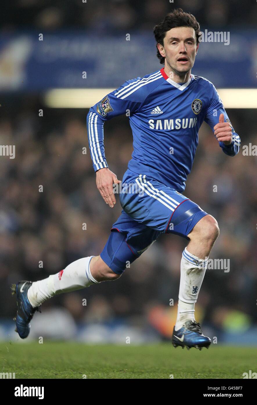 Soccer - Barclays Premier League - Chelsea v Manchester United - Stamford Bridge. Yury Zhirkov, Chelsea Player Focus Stock Photo