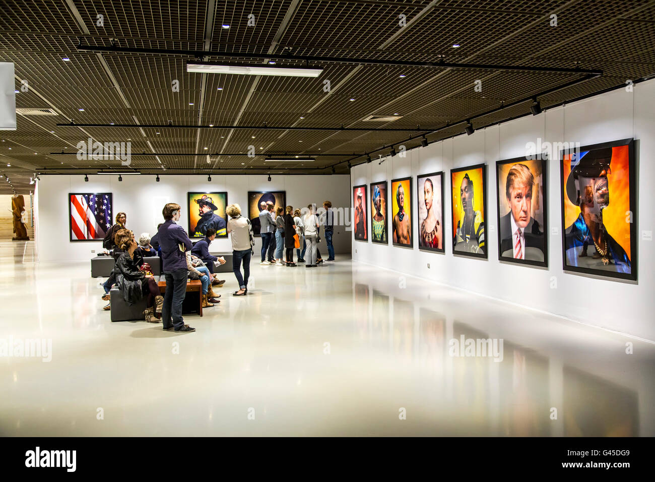 Royal Museum of Fine Arts, Brussels, Belgium, Exhibition 'Uncensored Photographs' bythe artist Andres Serrano Stock Photo