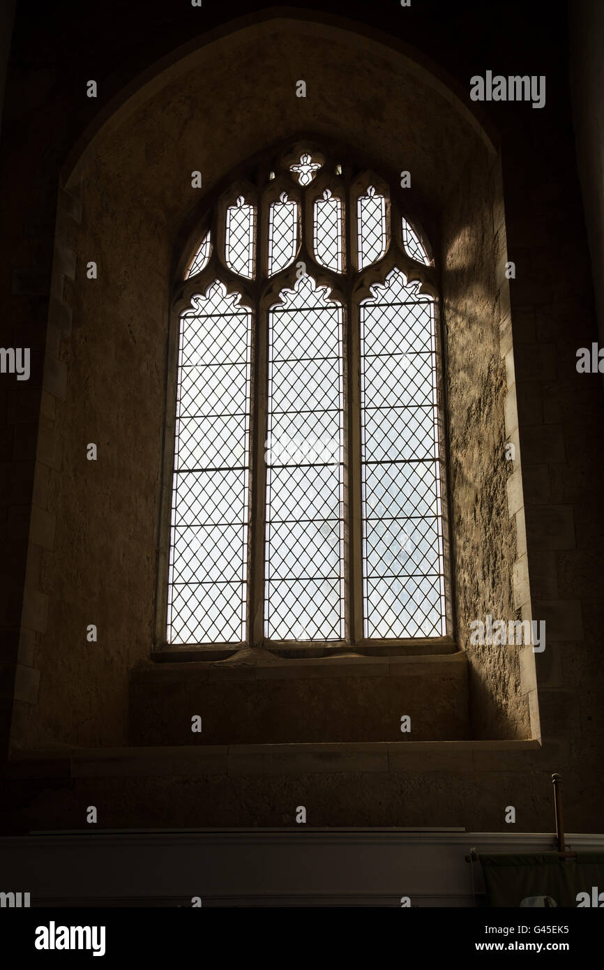 Light coming through a church window Stock Photo