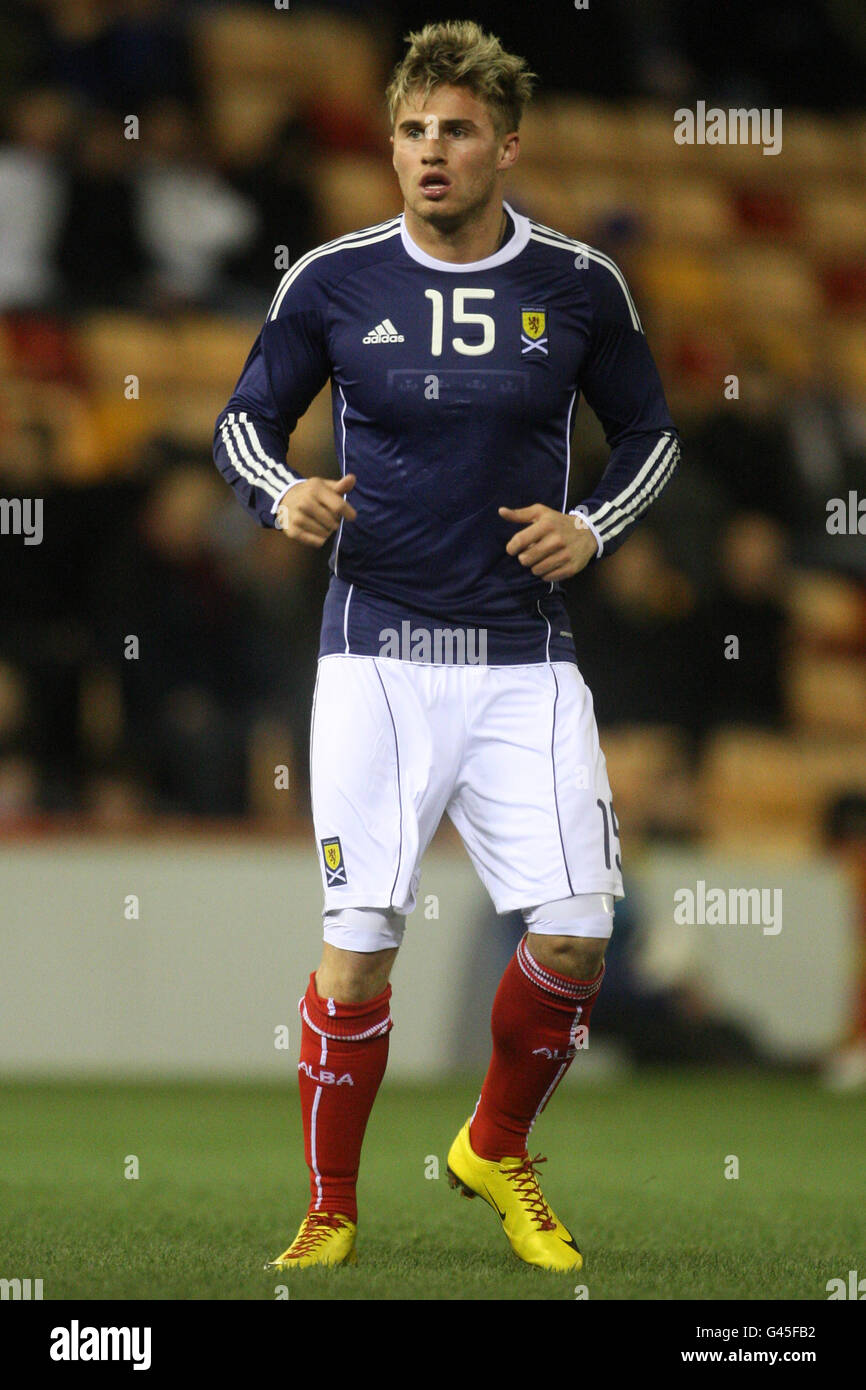 Soccer - International Friendly - Scotland v Faroe Islands - Pittodrie Stadium. David Goodwillie, Scotland Stock Photo