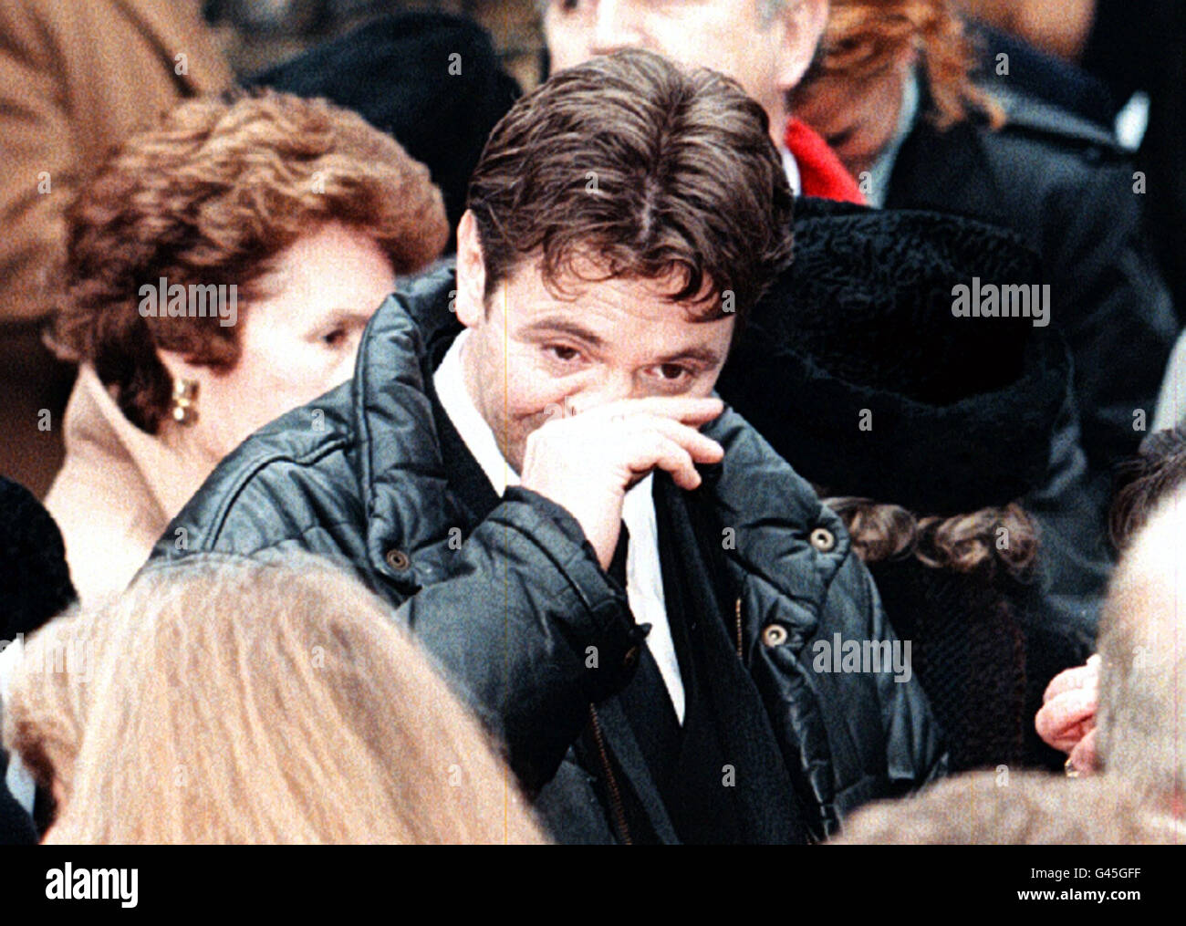 Coronation Street actor Phil Middlemass (Des Barnes) wipes away a tear ...