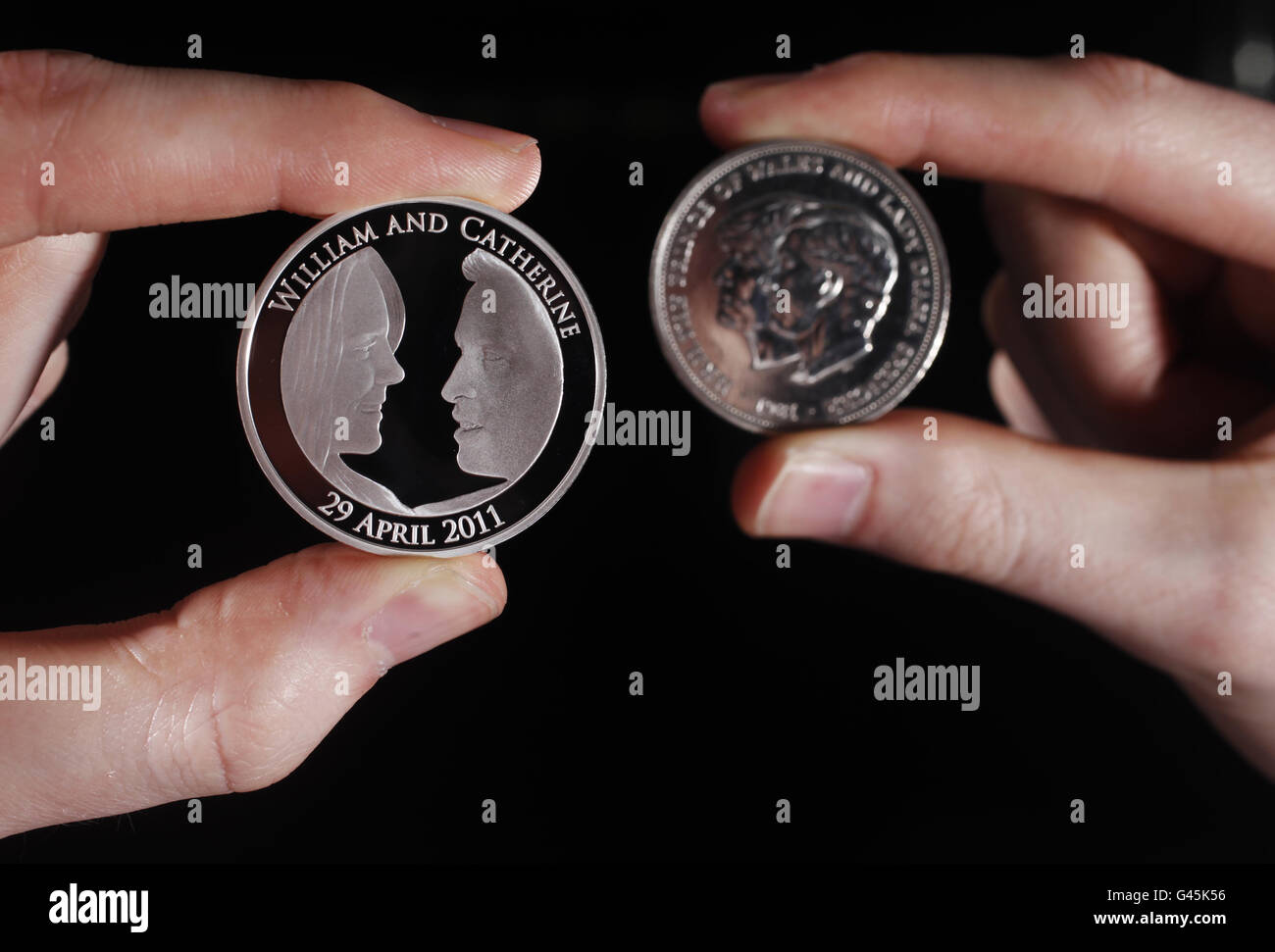 Royal Wedding Coins Stock Photo Alamy