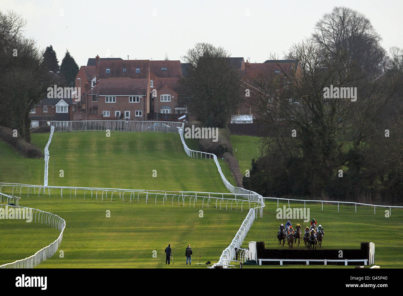 Horse Racing - Leicester Racecourse Stock Photo