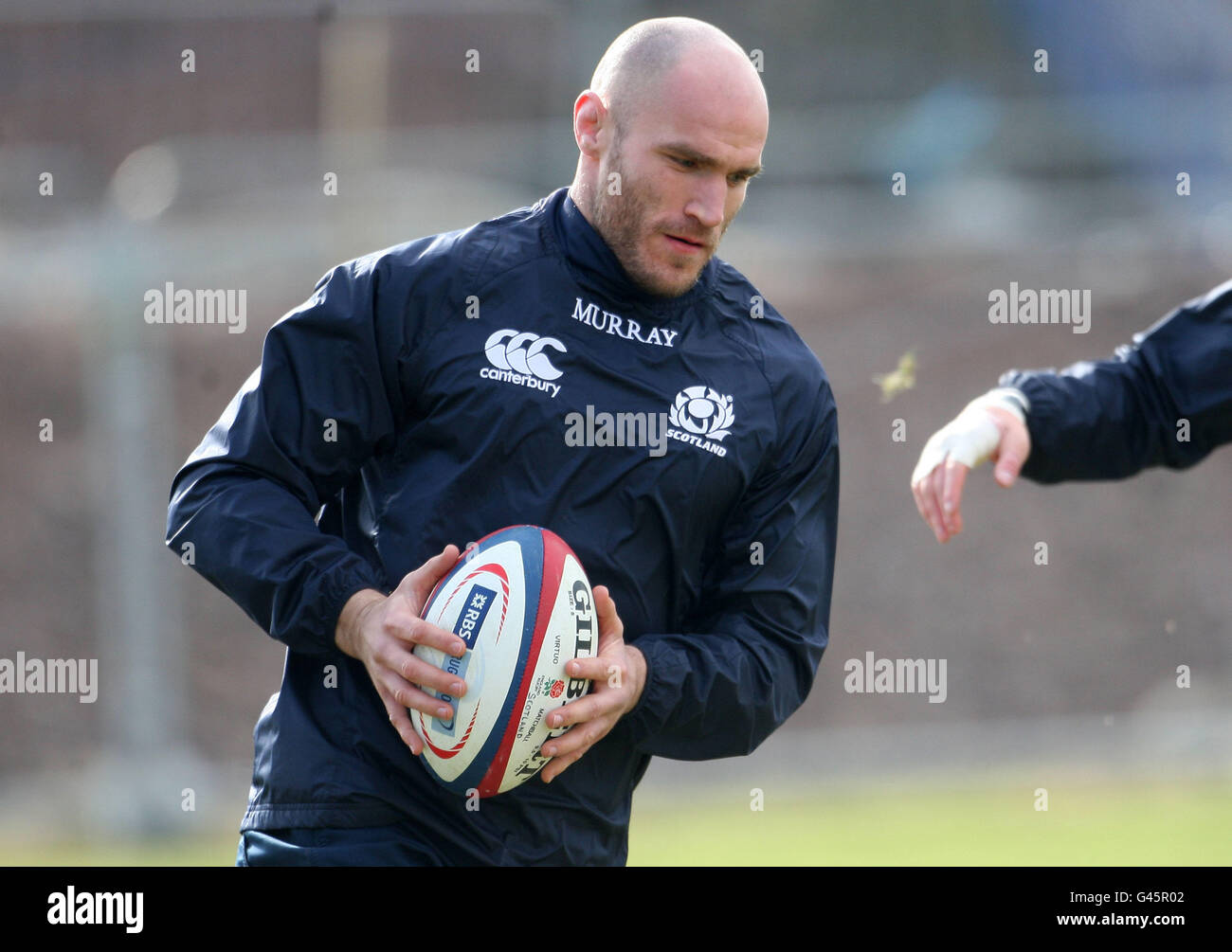 Scotlands Alasdair Strokosch Scotland Training Session Murrayfield Scotlands Alasdair Strokosch Scotland Training Session Murrayfield