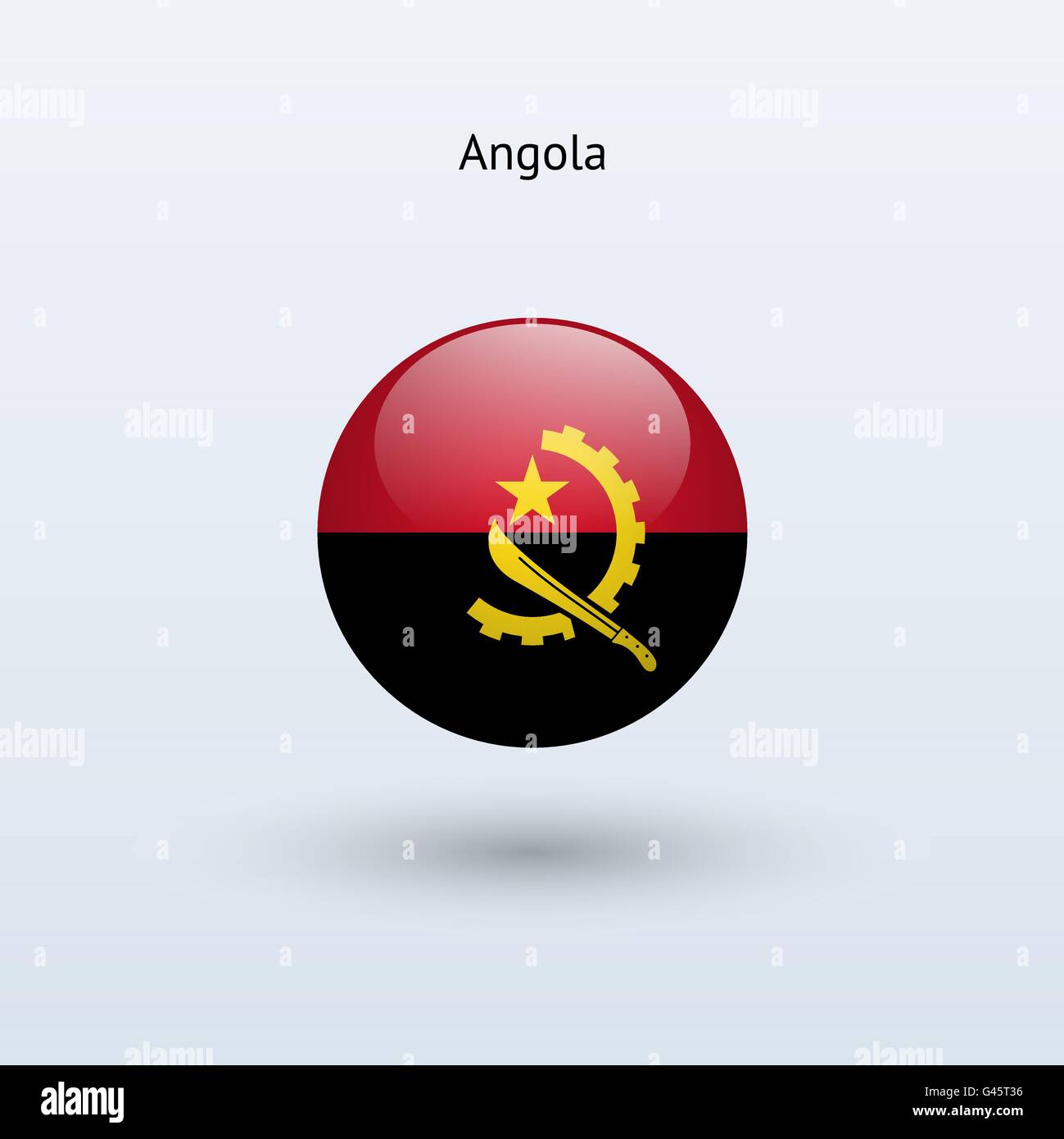 Angola round flag. Vector illustration Stock Vector Image & Art - Alamy