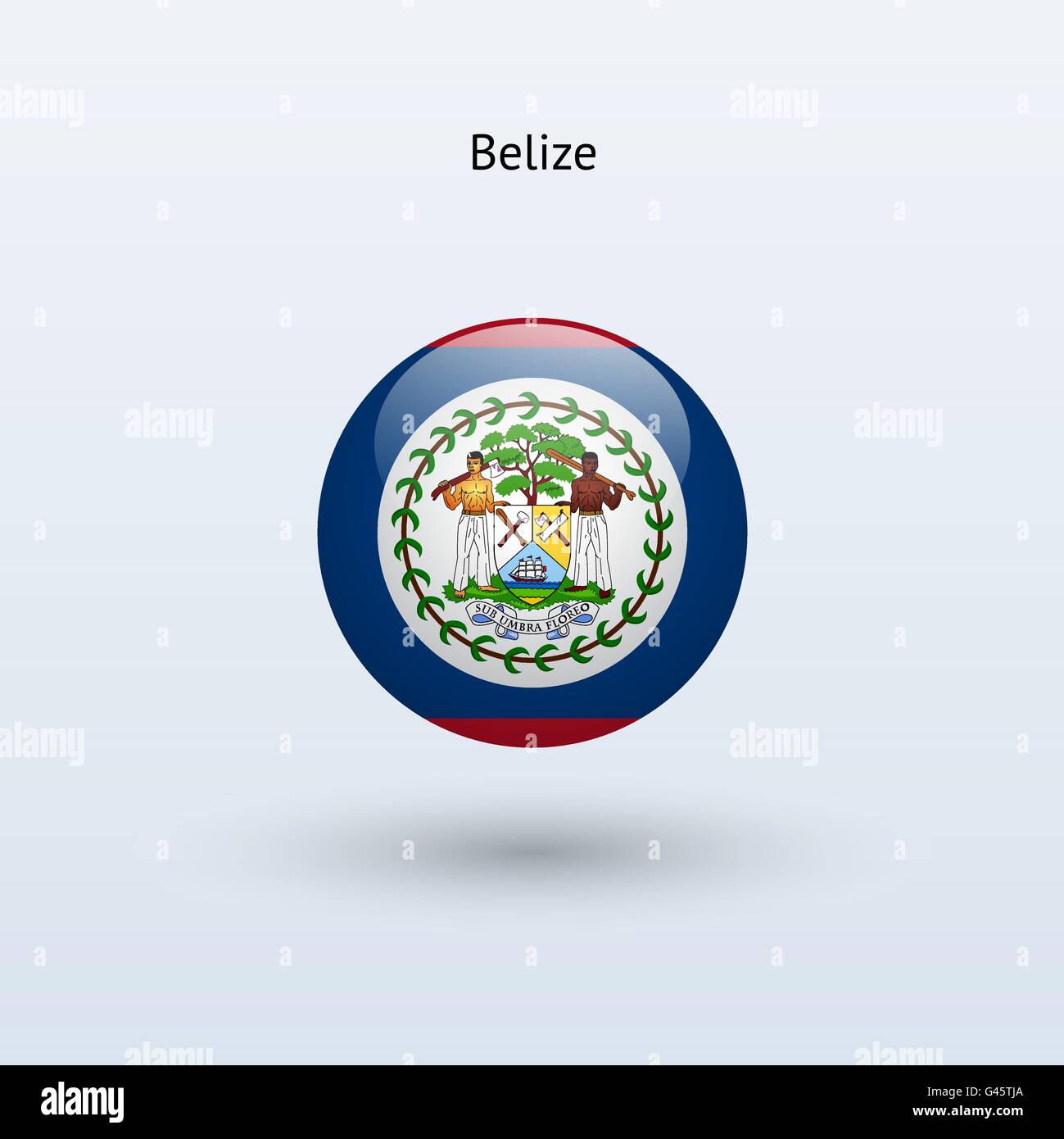 Belize round flag. Vector illustration Stock Vector Image & Art - Alamy