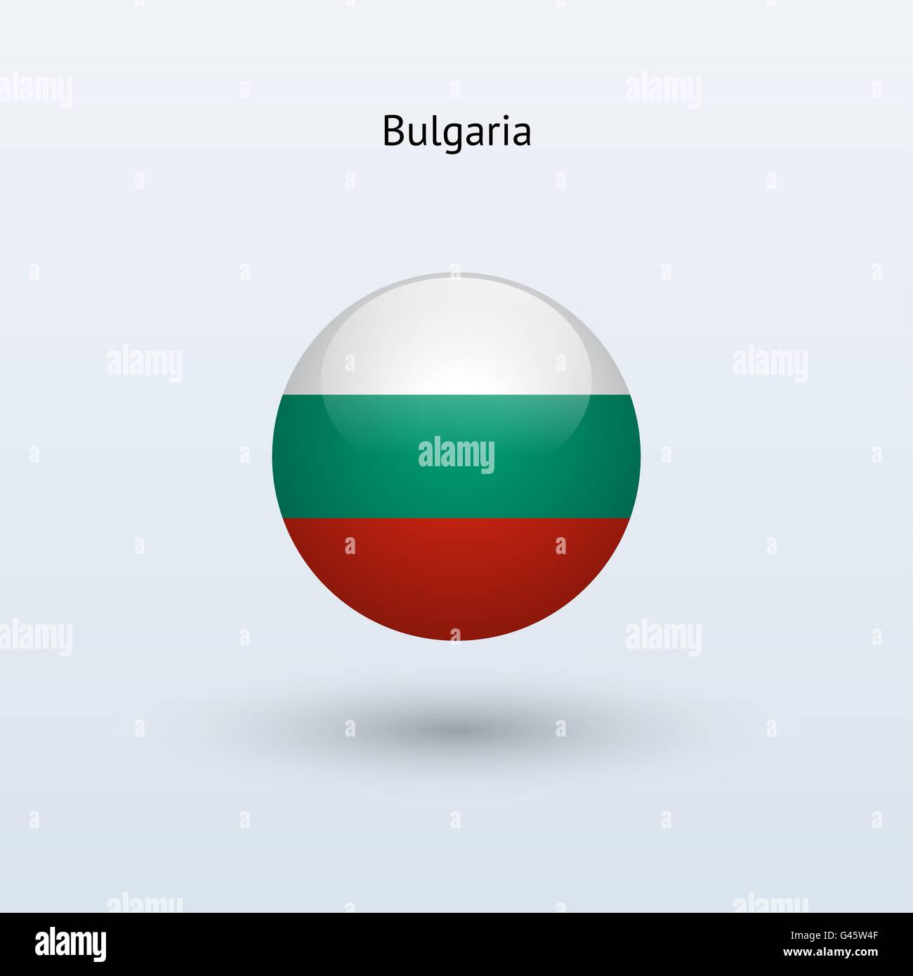 Bulgaria round flag. Vector illustration Stock Vector Image & Art - Alamy