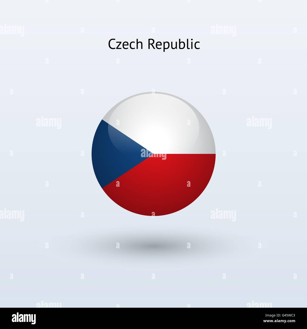Czech Republic round flag. Vector illustration Stock Vector Image & Art ...