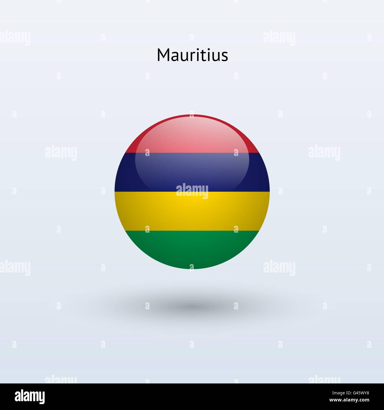 Mauritius round flag. Vector illustration Stock Vector Image & Art - Alamy