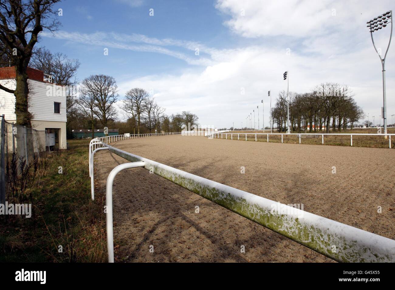 Horse Racing - Great Leighs Race Course General Views. General view of Great Leighs Racecourse. Stock Photo