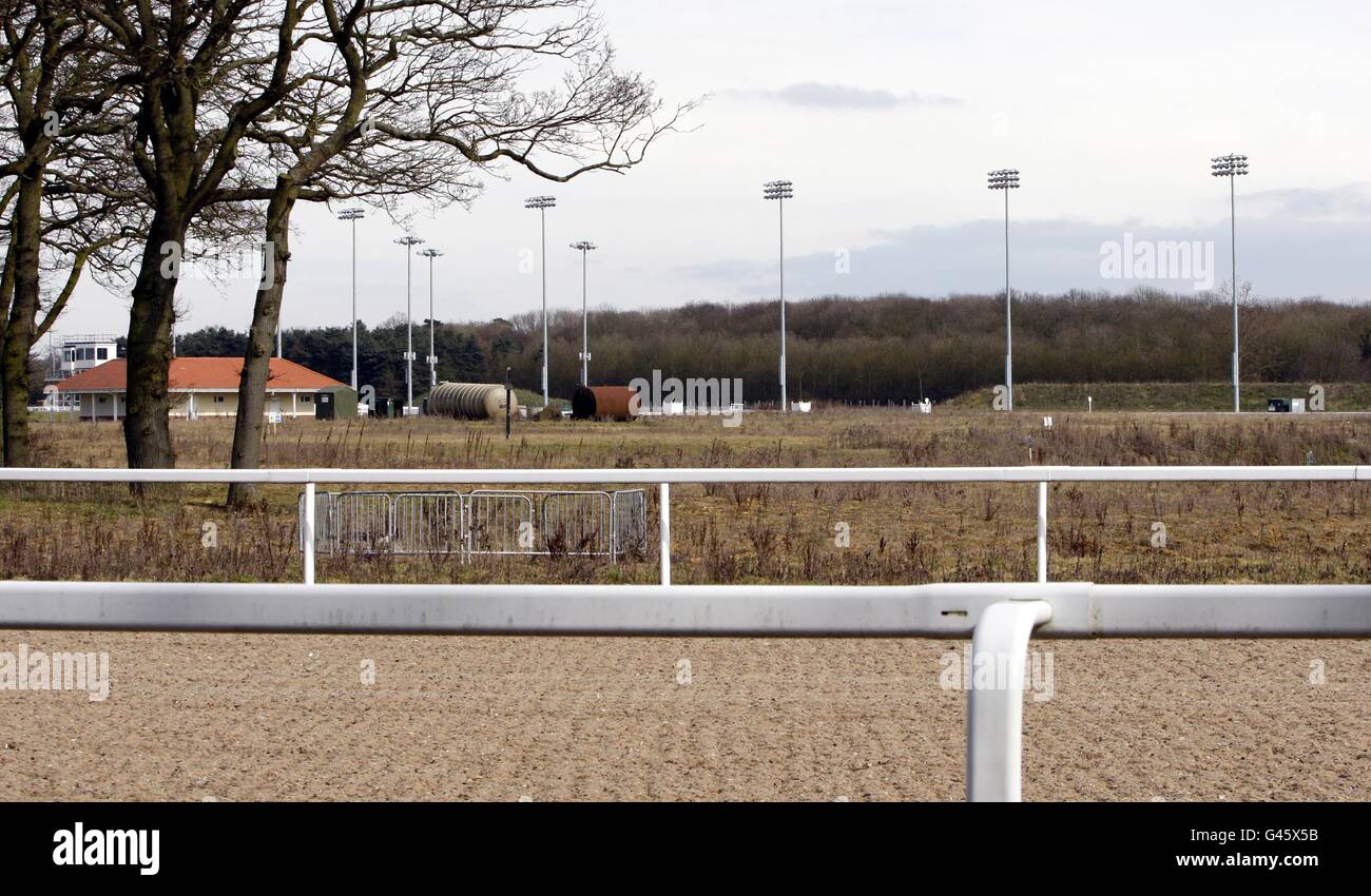 Horse Racing - Great Leighs Race Course General Views. General view of Great Leighs Racecourse. Stock Photo