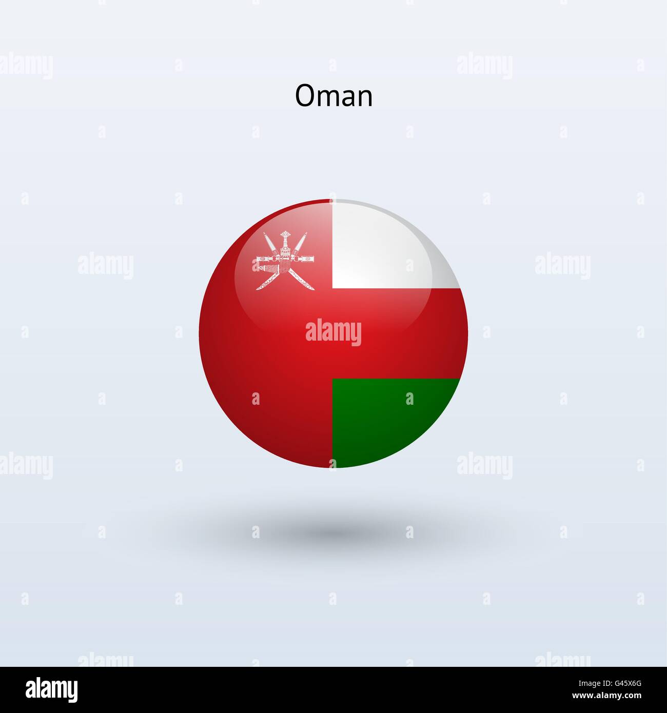 Oman round flag. Vector illustration Stock Vector Image & Art Alamy