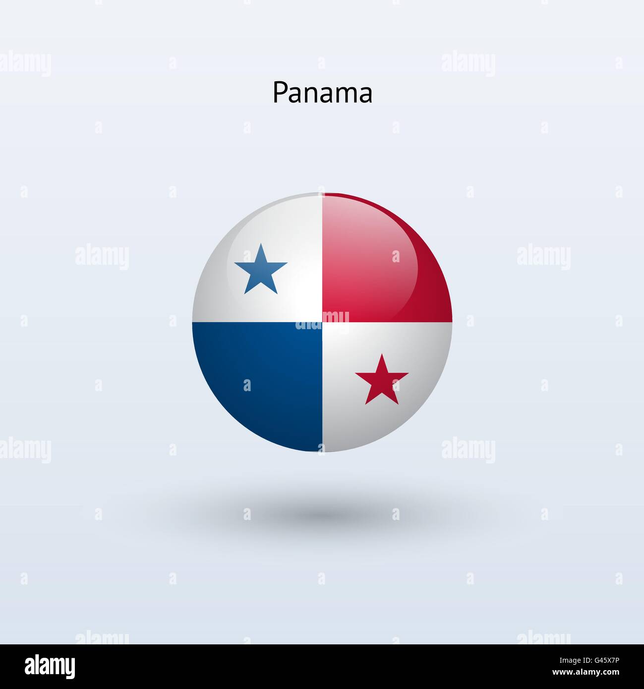 Panama Round Flag. Vector Illustration Stock Vector Image & Art - Alamy