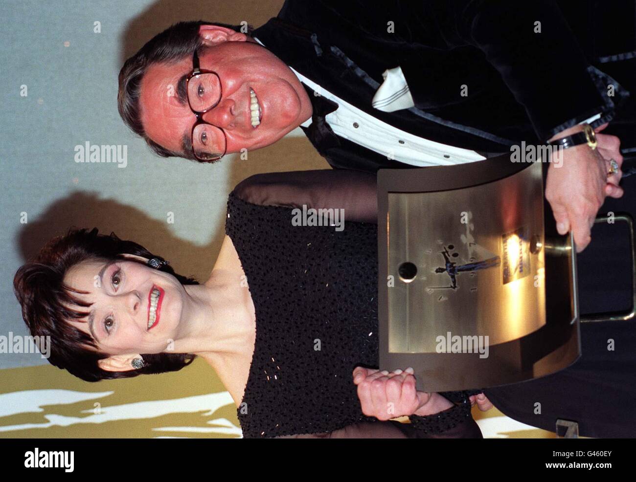 Was presented with her prize by comedian ronnie corbett hi-res stock ...
