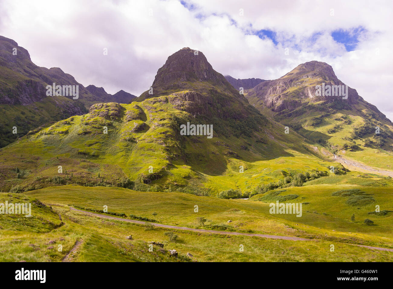 GLENCOE, SCOTLAND - Mountain landscape in Glencoe. Stock Photo