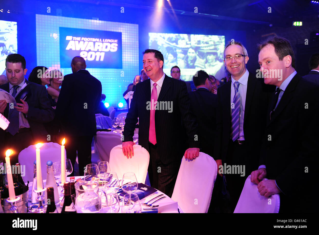 Guests take their seats for their meals during the Football League Awards 2011 Stock Photo