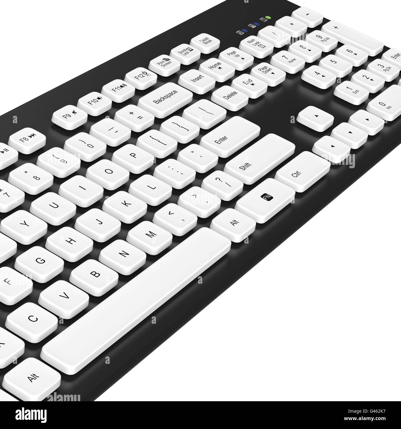 Keyboard, buttons, letters, numbers. 3D graphic Stock Photo Alamy