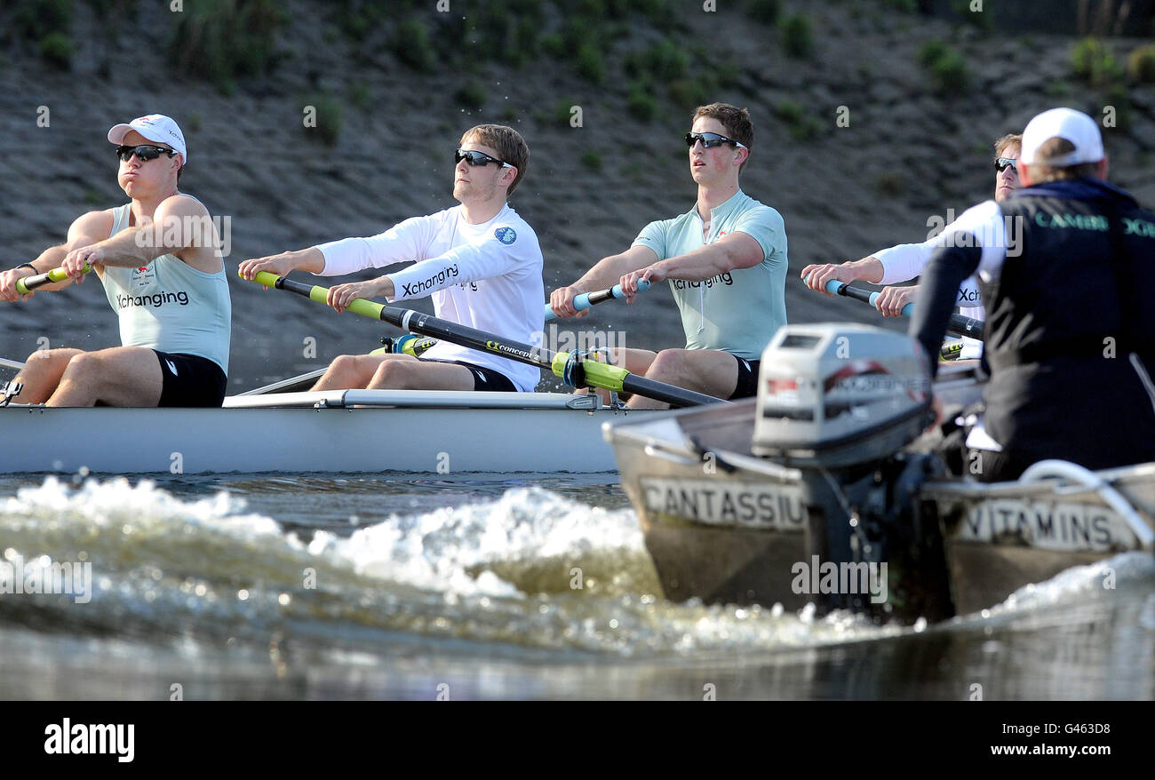 Rowing The 157th Boat Race Press Launch Putney. The Cambridge