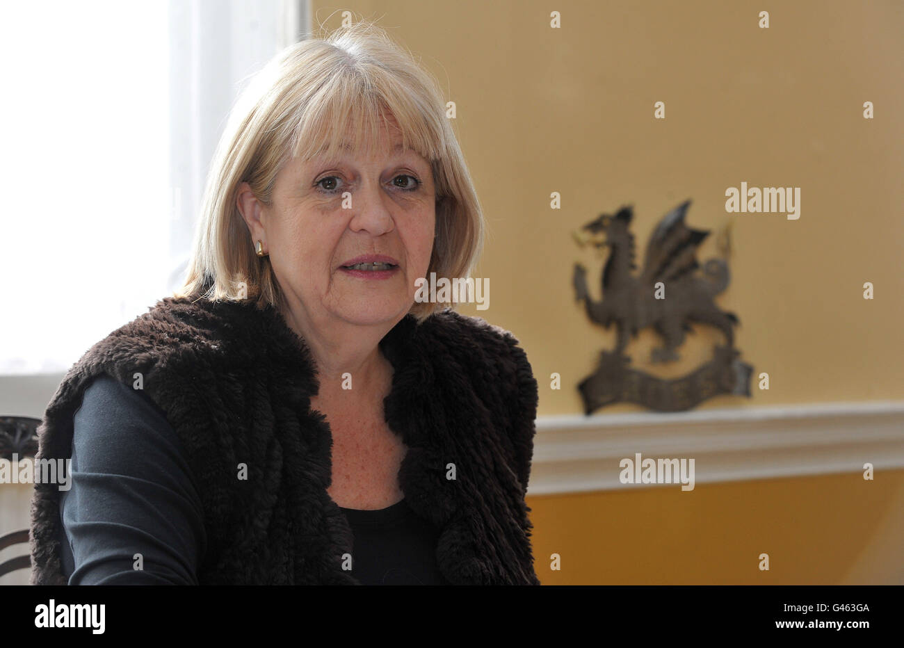 Interview with Welsh Secretary Cheryl Gillian Stock Photo - Alamy