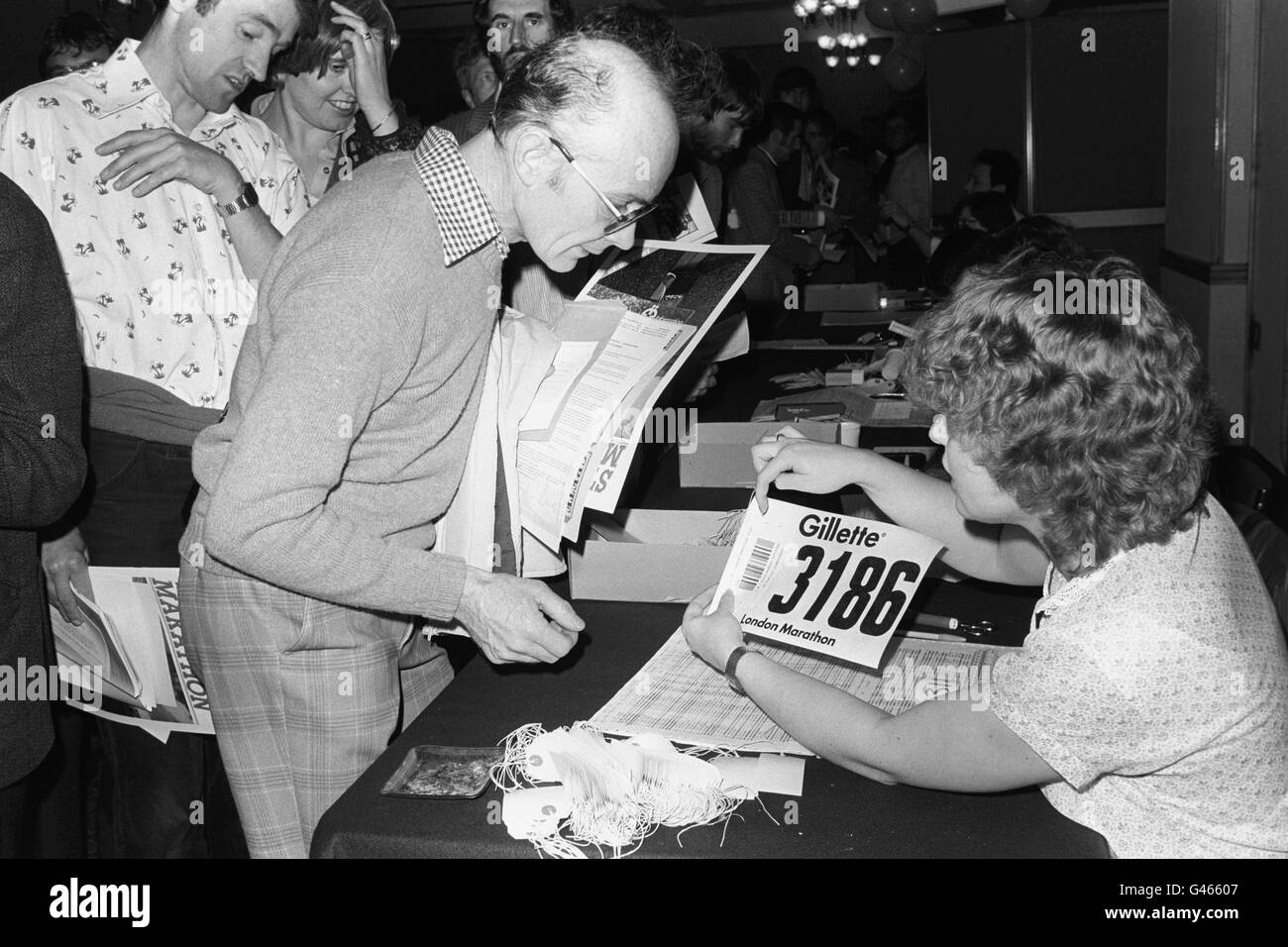 Athletics - The 1981 Gillette London Marathon - Strand Palace Hotel Stock Photo