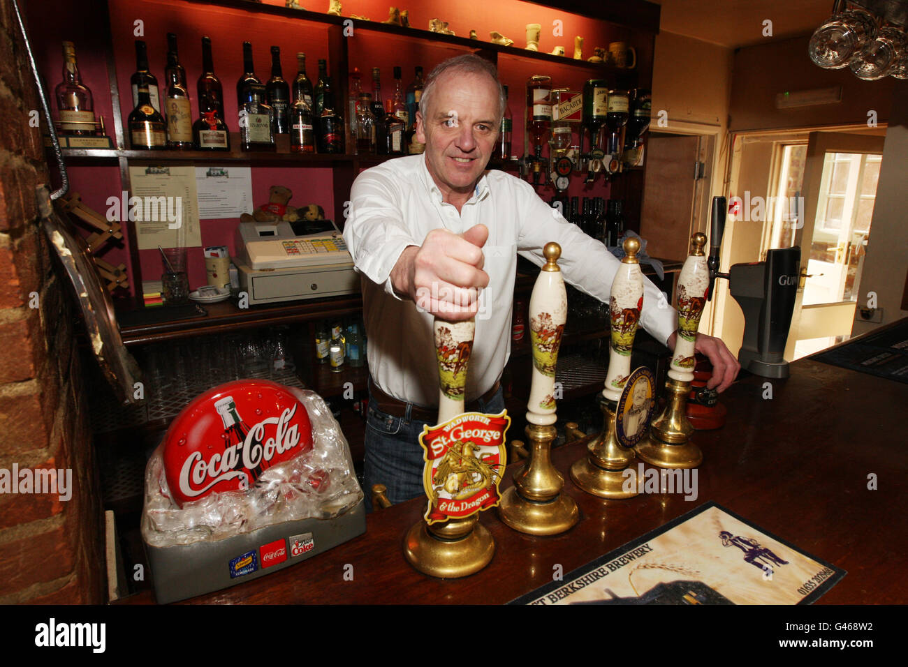 Landlord of the Old Boot Inn John Haley in the village of Stanford ...