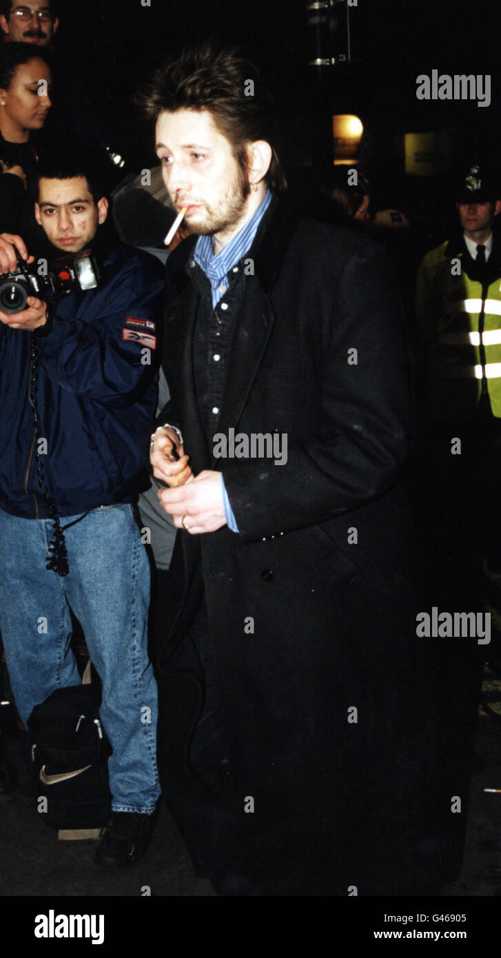 LONDON : 9/1/97 : SHANE MCGOWAN, EX-LEAD SINGER OF THE POGUES, ARRIVES FOR THE PREMIERE OF 'MOTHER'S SON' IN LONDON'S WEST END. PA NEWS PHOTO. Stock Photo