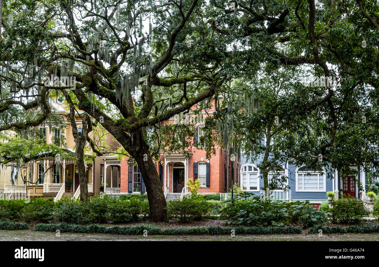 Old traditional home in Savannah, Stock Photo Alamy