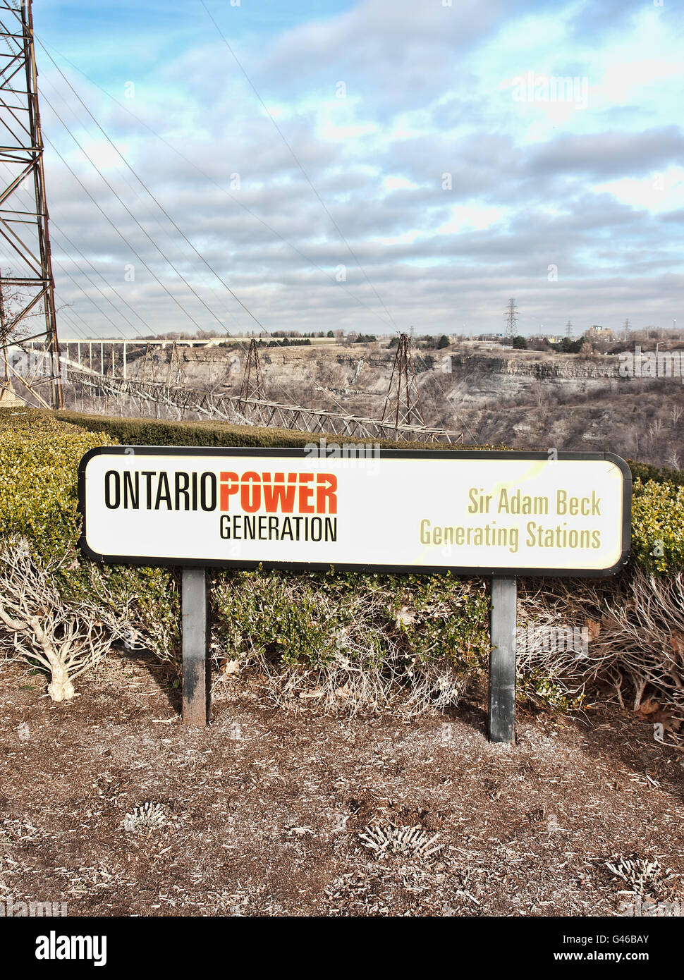 Ontario Power Generation sign Stock Photo