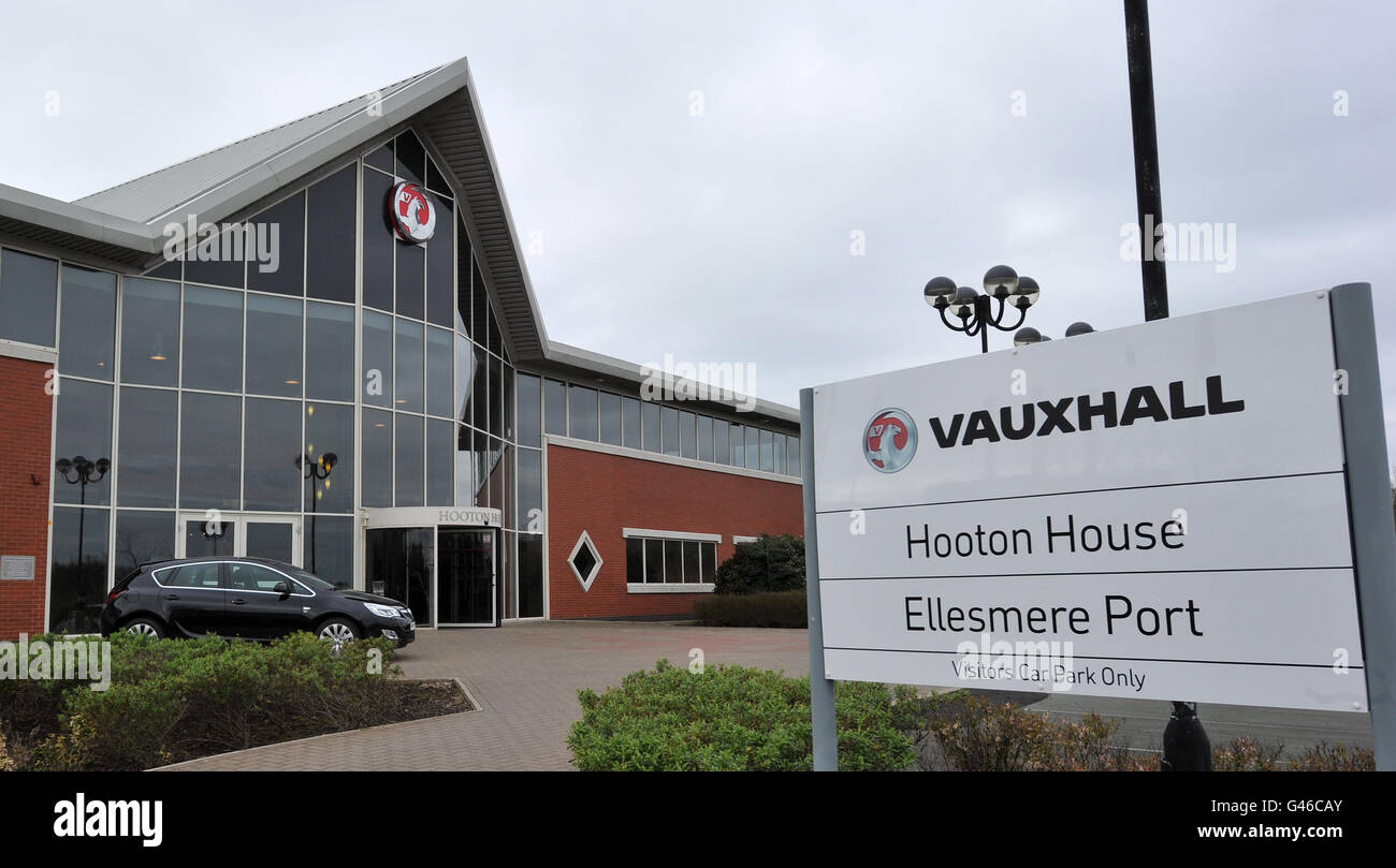 A view of the Vauxhall Motors factory in Ellesmere Port, Cheshire Stock
