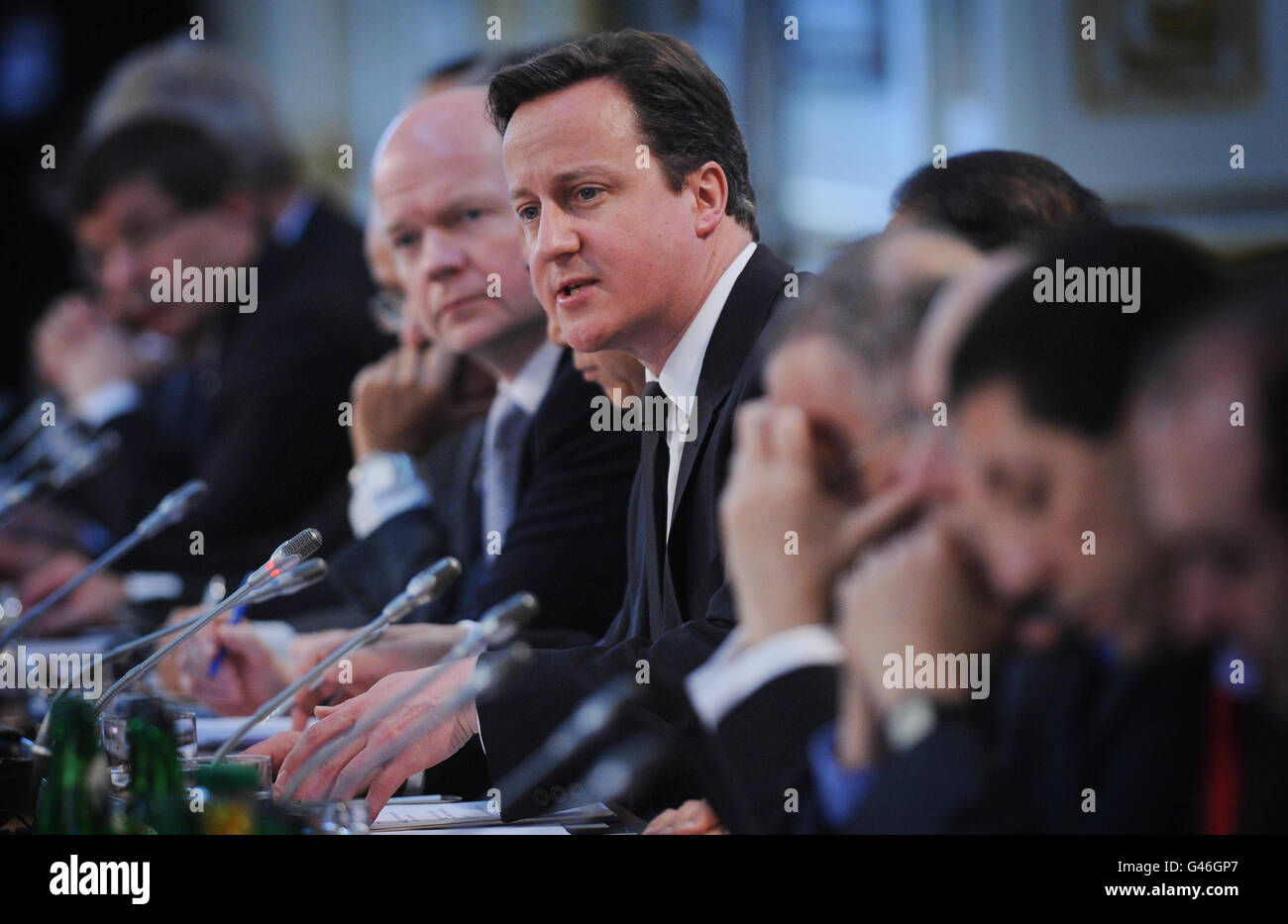 Libya conflict - London conference Stock Photo