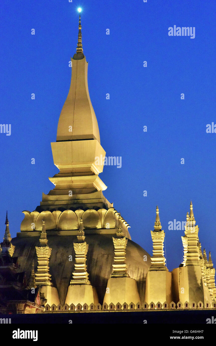 Pha That Luang stupa Vientiane Laos Stock Photo