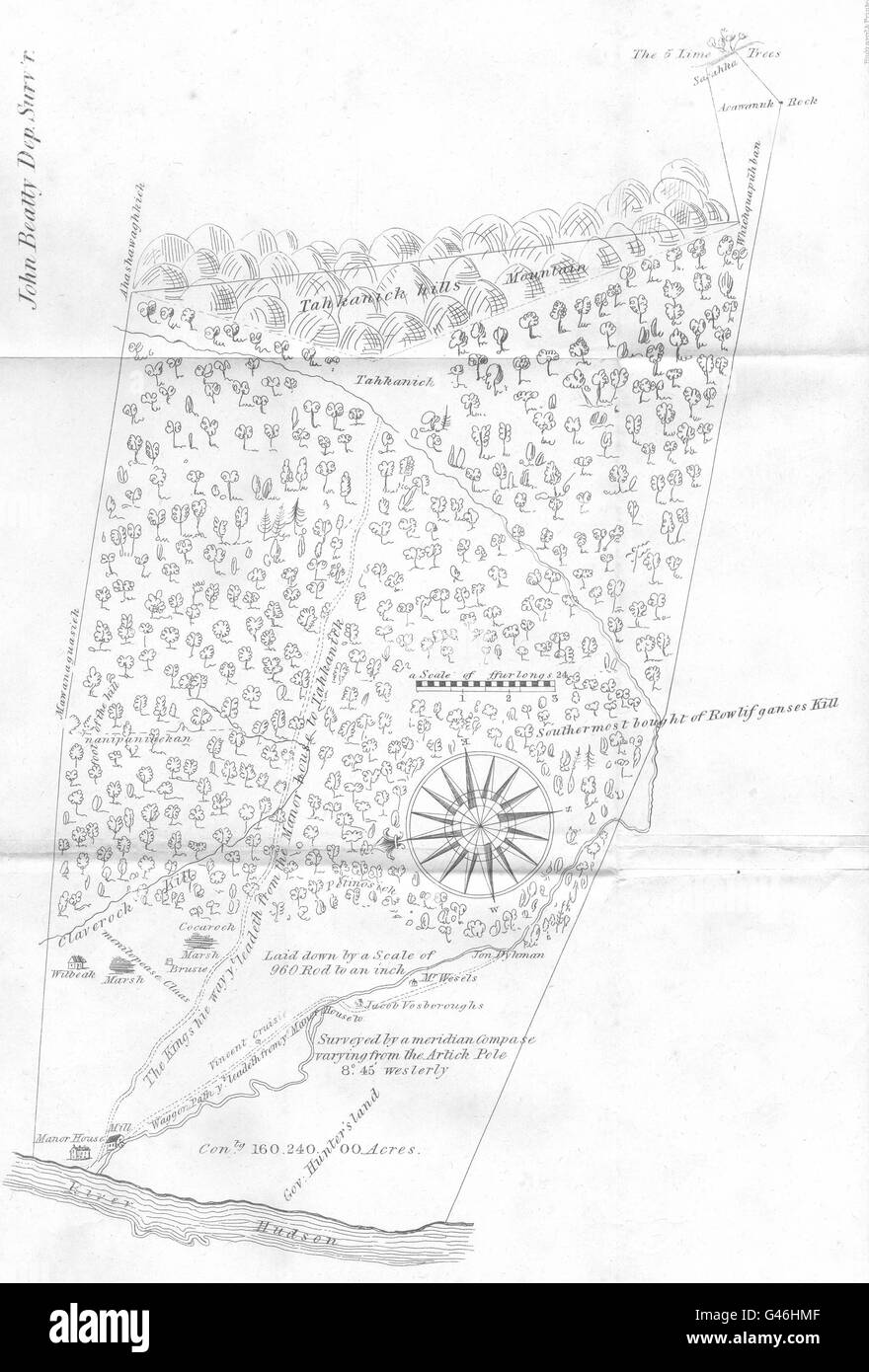 Map of livingston manor hires stock photography and images Alamy