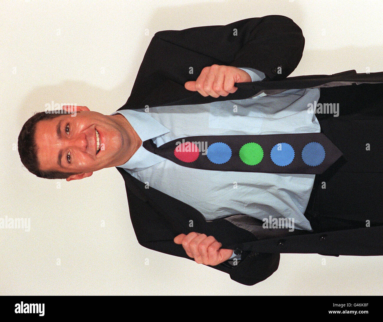Dale Winton, who encourages contestants to use their eyes in a new game show called The Other