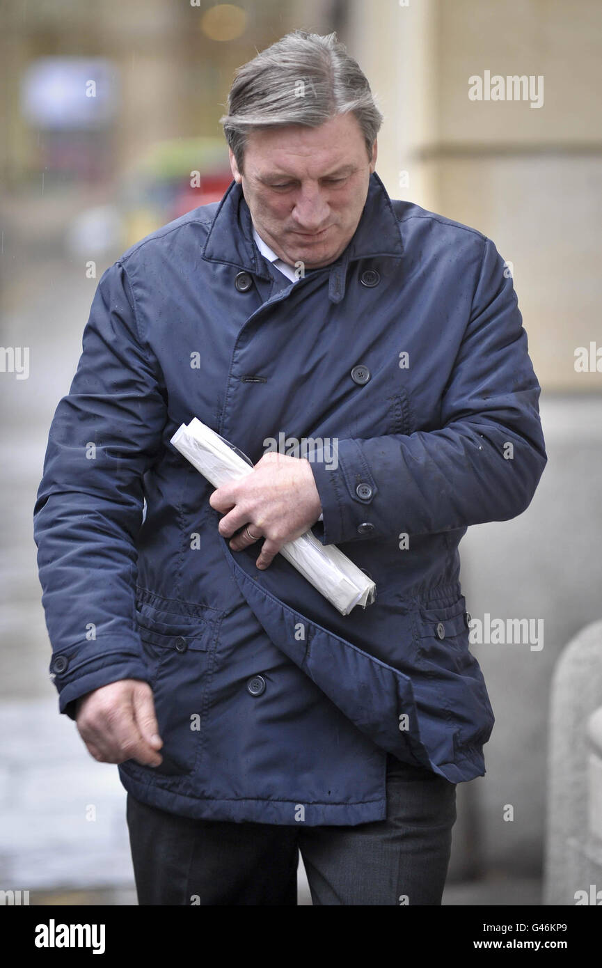 Henry Mears, 60, arrives at Bristol Crown Court, where he and brother Victor could be jailed after they were convicted of misleading thousands of customers into visiting what they claimed was a Lapland-style theme park. Stock Photo