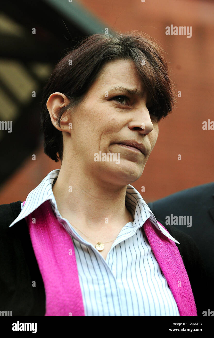 Kim Smith is seen outside Birmingham Crown Court, where Christopher Grady was convicted of murdering their five-year-old daughter Gabrielle after he drove his car into a freezing river with her on the front passenger seat. Stock Photo