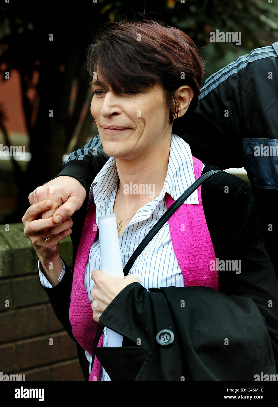 Kim Smith outside Birmingham Crown Court, where Christopher Grady was convicted of murdering their five-year-old daughter Gabrielle after he drove his car into a freezing river with her on the front passenger seat. Stock Photo