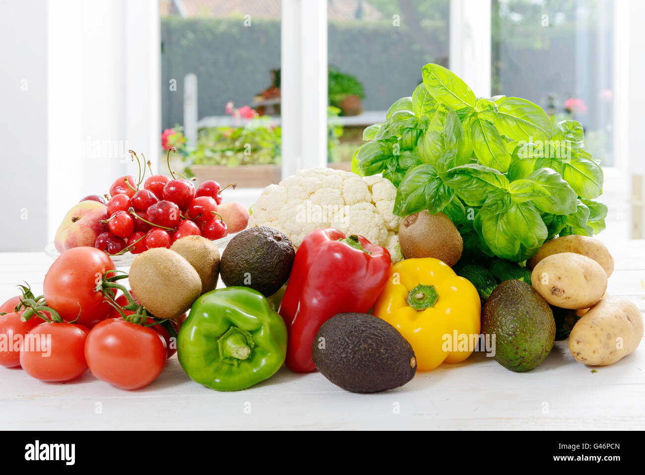 an assortment of fresh vegetables Stock Photo Alamy