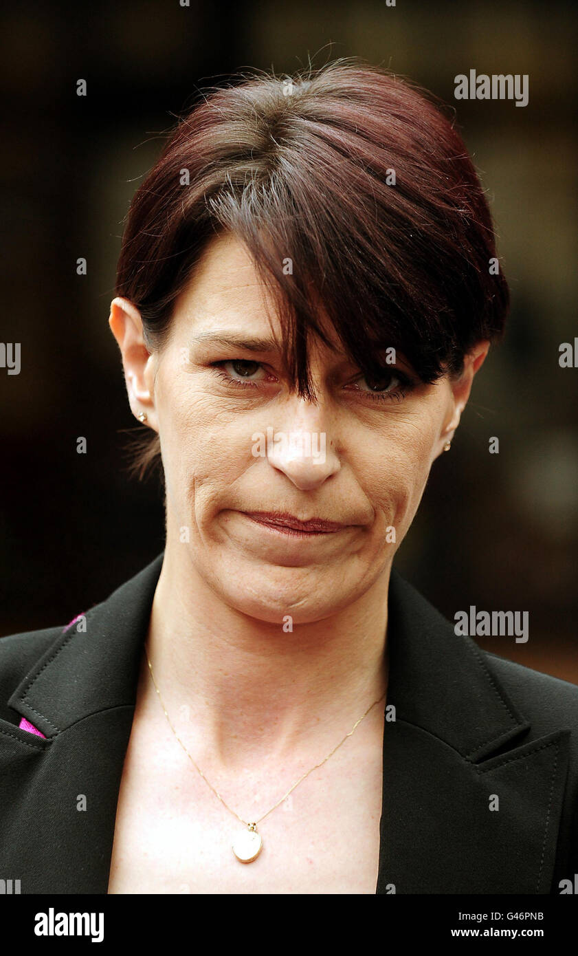 Kim Smith outside Birmingham Crown Court after Christopher Grady, 43, who plunged his car into the River Avon in Evesham, Worcestershire, on February 11 last year, was jailed for life today. Stock Photo