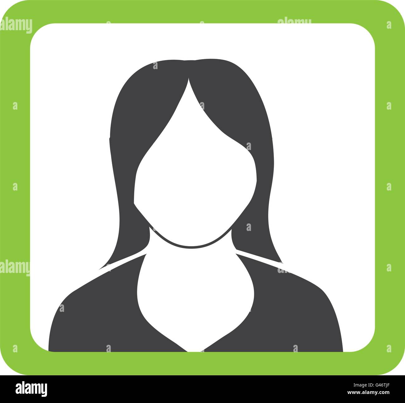 avatar woman and colorful square,vector graphic Stock Vector Image ...