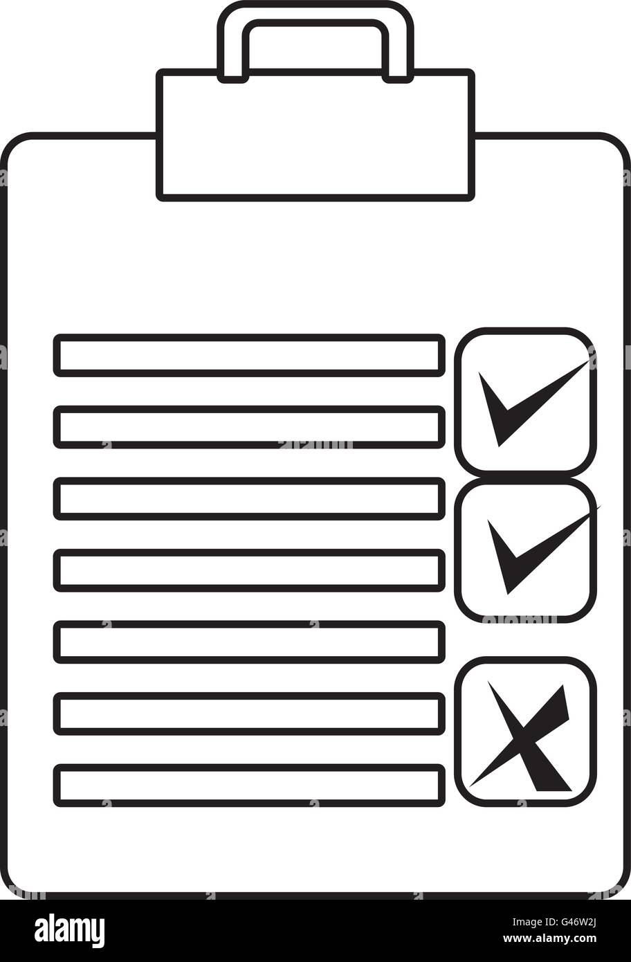 check list with icons,vector graphic Stock Vector Image & Art Alamy