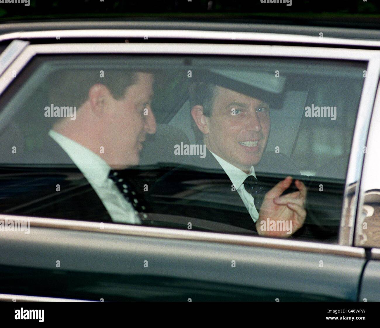 Prime minister tony blair right his press secretary alastair campbell